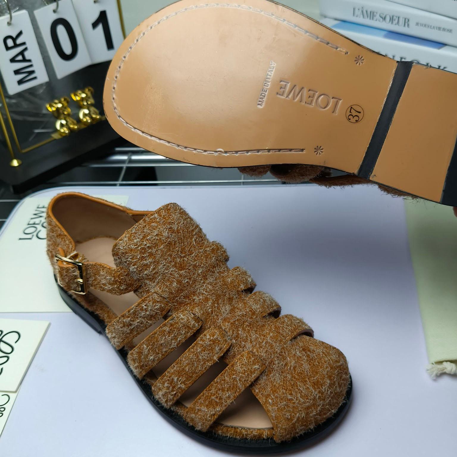 Loewe Campo Sandal In Brushed Suede - PerfectKickZ