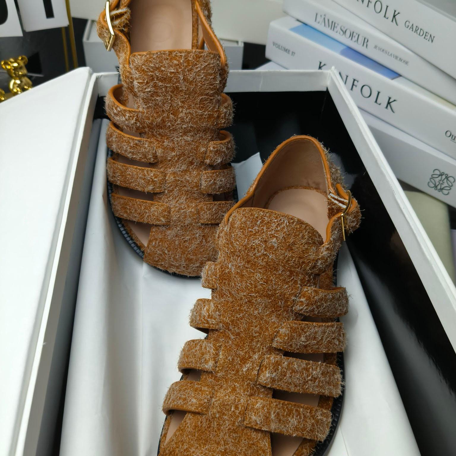 Loewe Campo Sandal In Brushed Suede - PerfectKickZ