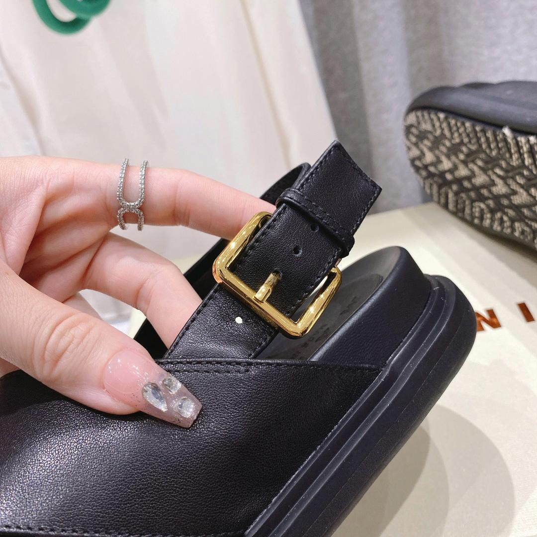 Marni Black And Brown Leather Fussbett - PerfectKickZ