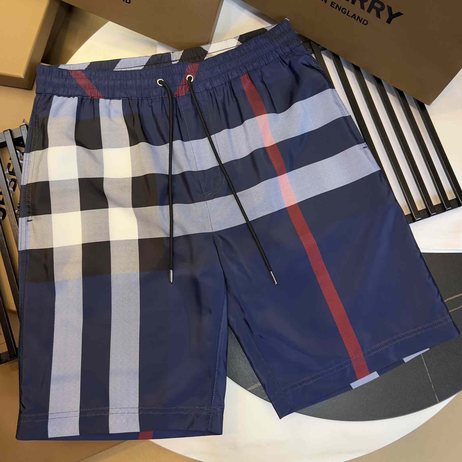 Burberry Checkered Twill Swim Shorts - PerfectKickZ