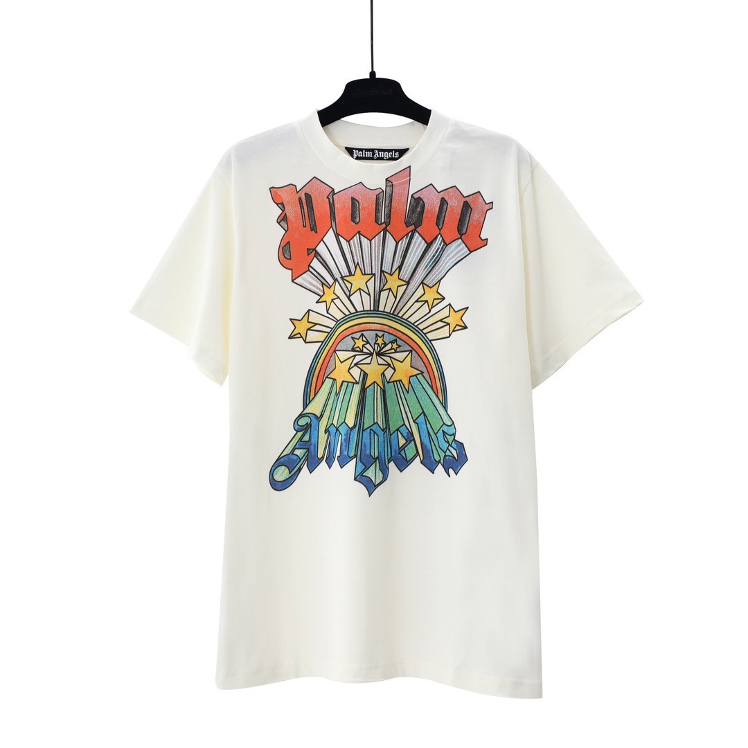 Palm Angels Rainbow Stars T-Shirt  - PerfectKickZ