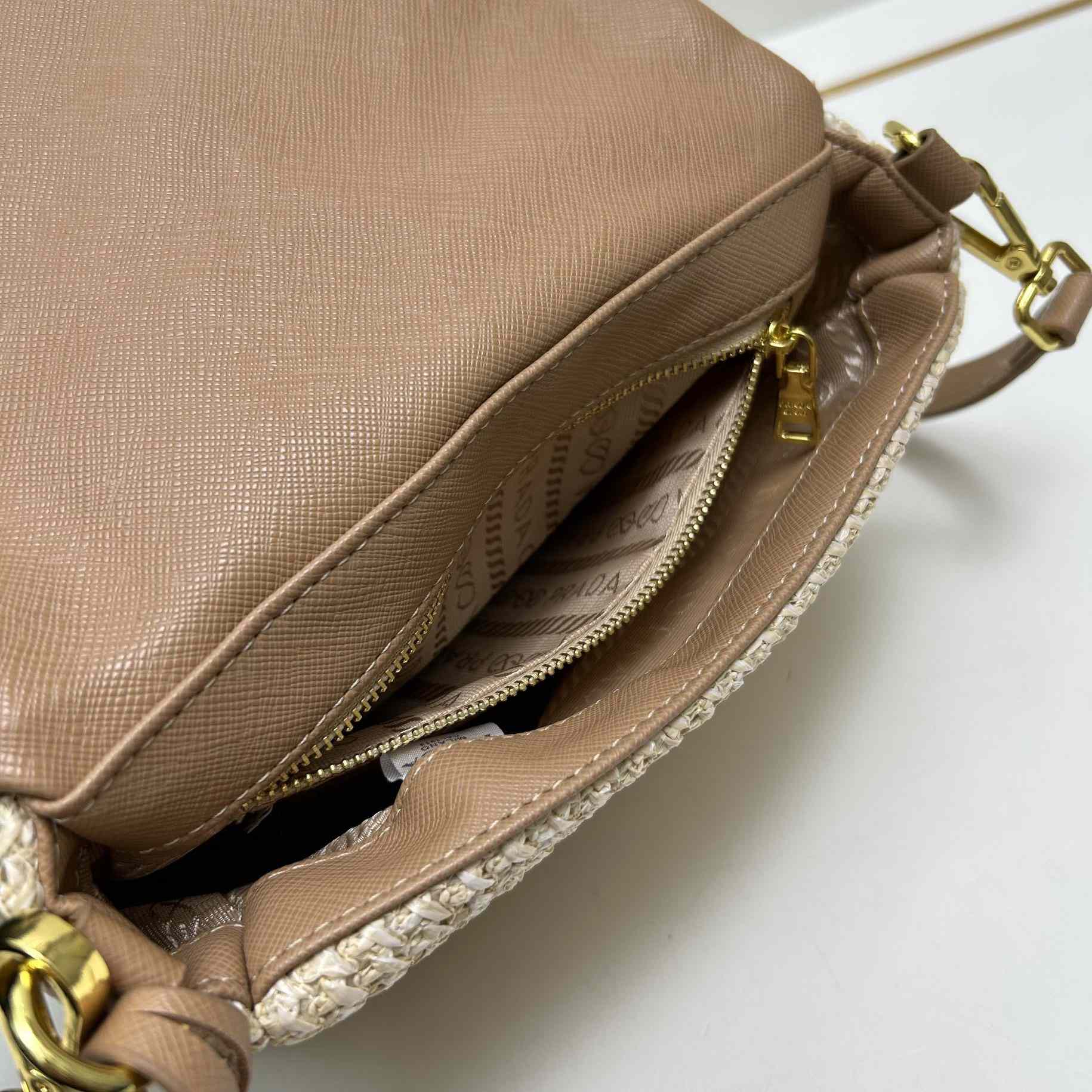 Prada Crochet Card Holder With Shoulder Strap (20x12x8cm) - PerfectKickZ