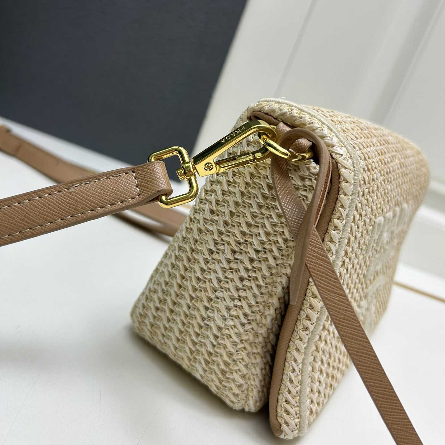 Prada Crochet Card Holder With Shoulder Strap (20x12x8cm) - PerfectKickZ
