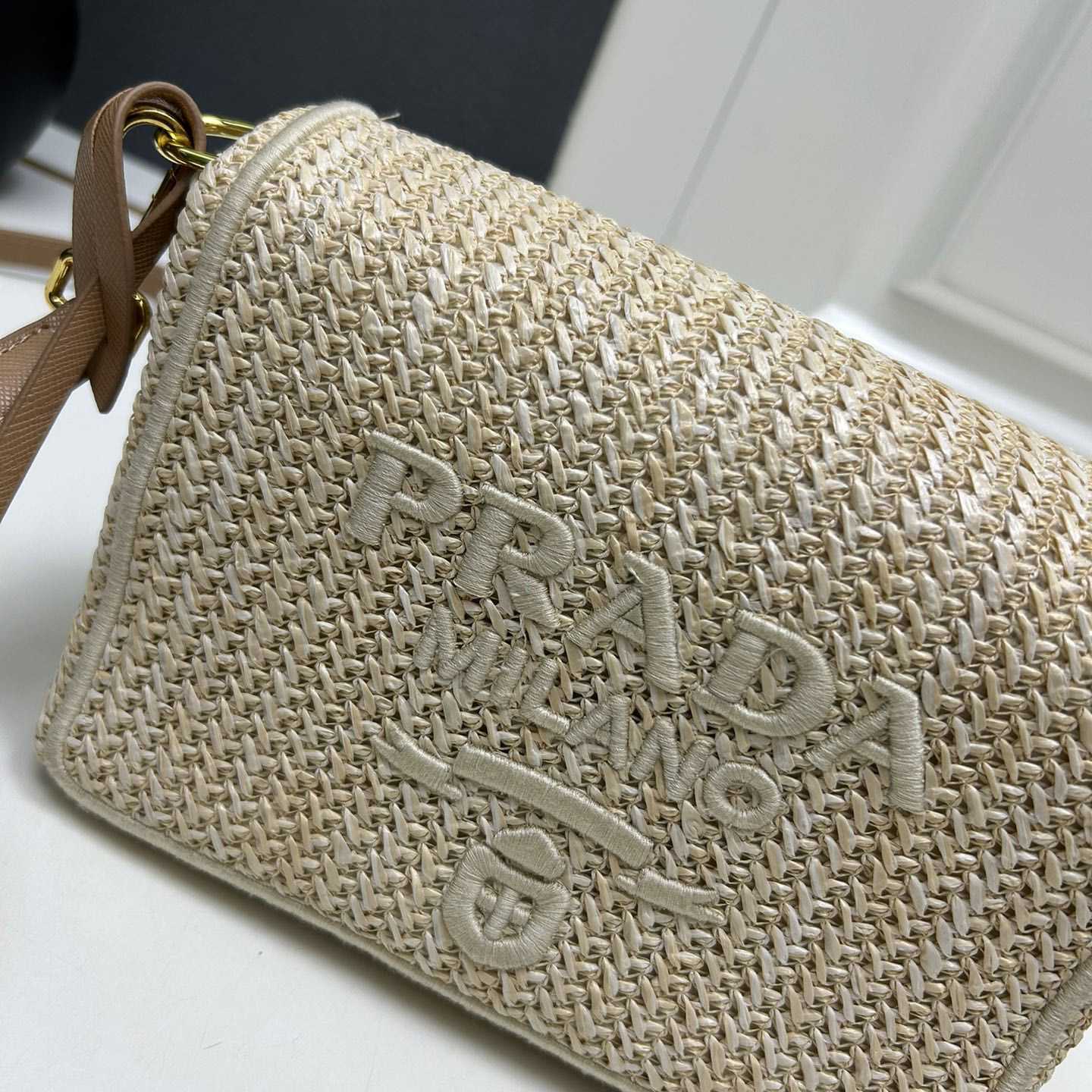 Prada Crochet Card Holder With Shoulder Strap (20x12x8cm) - PerfectKickZ