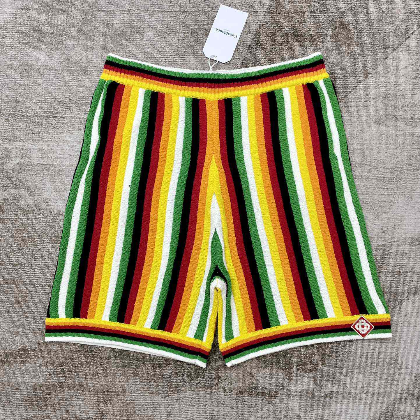 Casablanca Striped Towelling Shorts   D0042 - PerfectKickZ