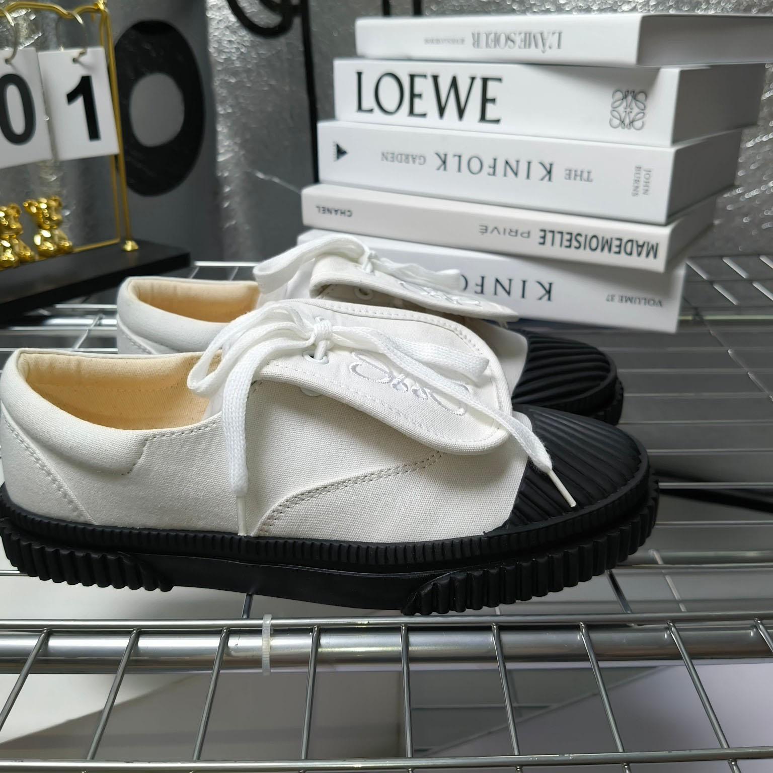Loewe Anagram Embroidered Flap Low-Top Sneakers - PerfectKickZ