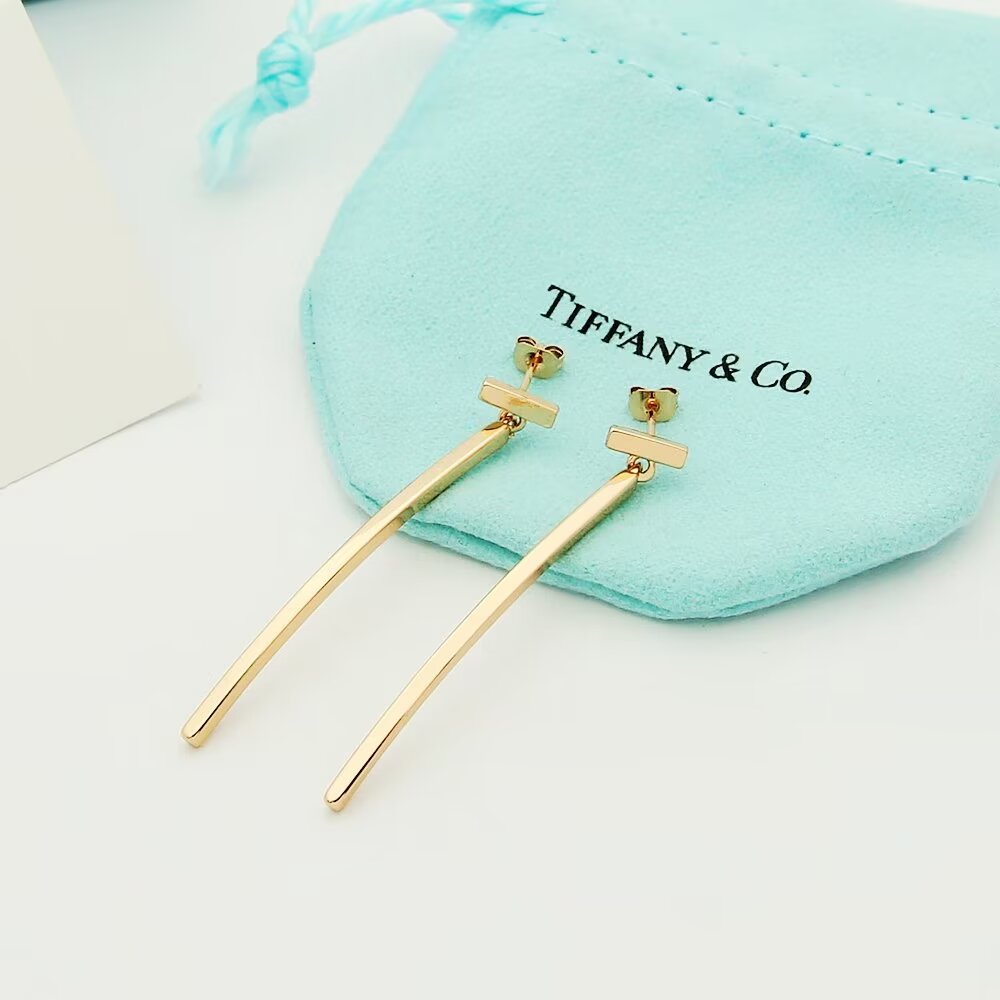 Tiffany & Co. Elongated Wire Bar Earrings - PerfectKickZ