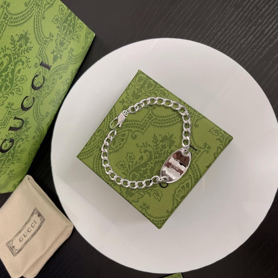 Gucci Trademark Chain Bracelet With Tag  - PerfectKickZ