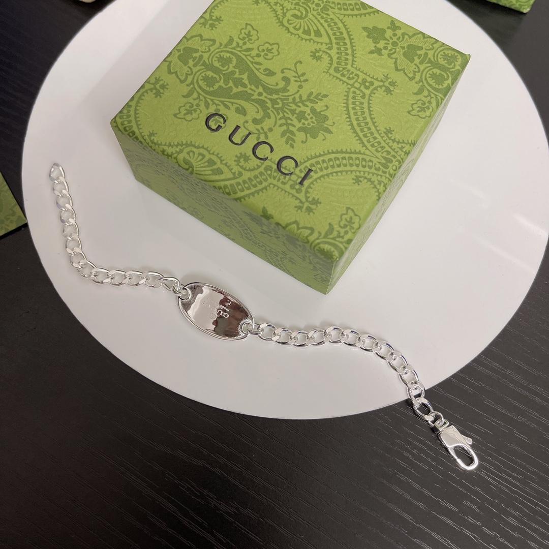 Gucci Trademark Chain Bracelet With Tag  - PerfectKickZ
