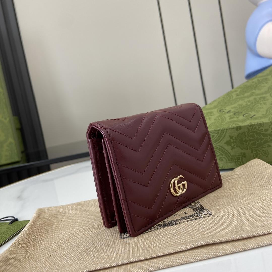 Gucci GG Marmont Card Case Wallet - PerfectKickZ