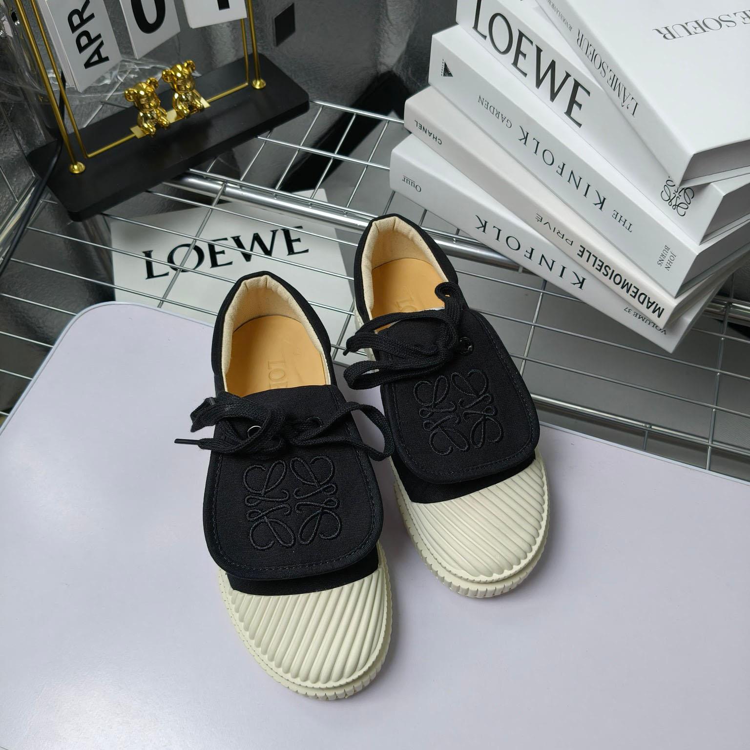 Loewe Anagram Embroidered Flap Low-Top Sneakers - PerfectKickZ