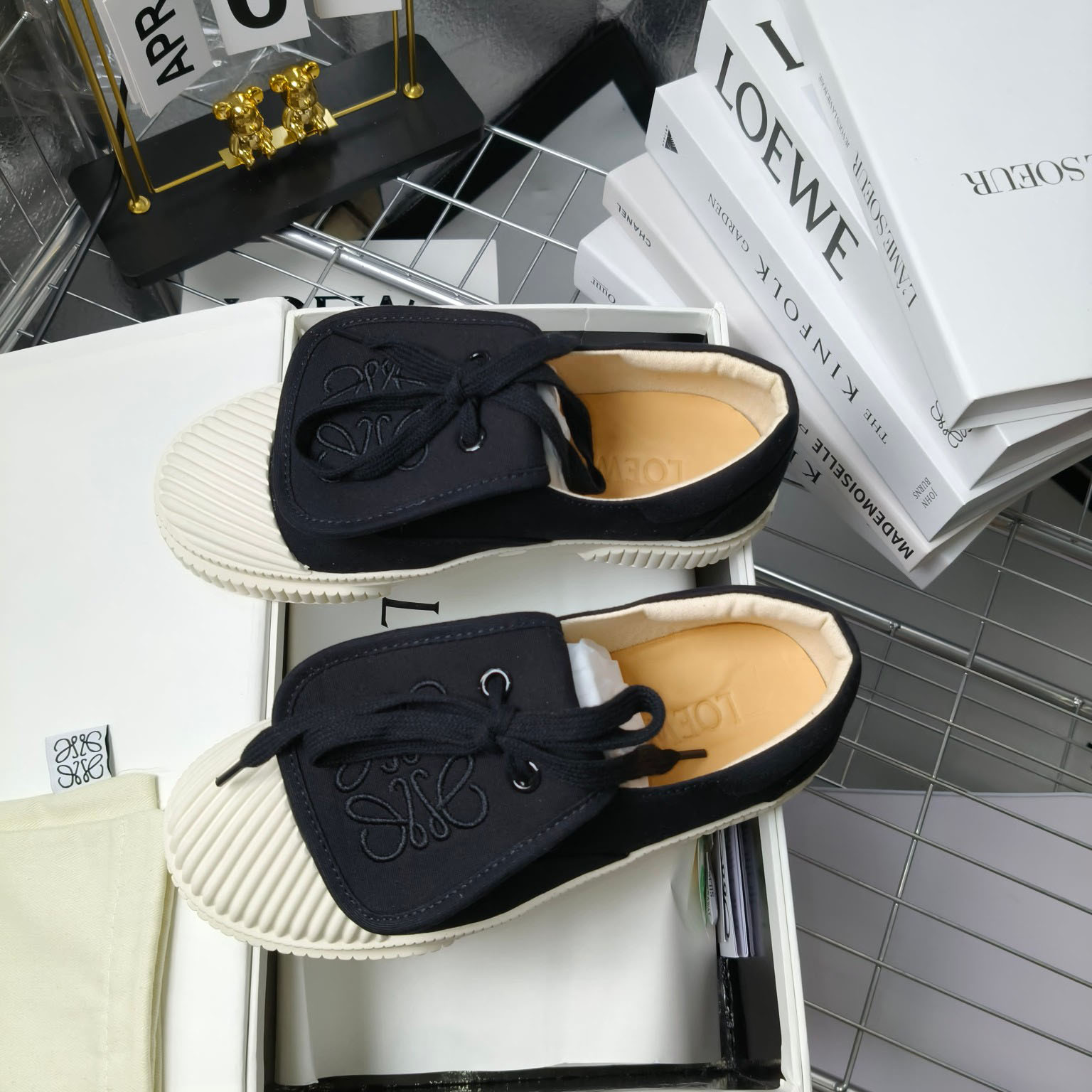 Loewe Anagram Embroidered Flap Low-Top Sneakers - PerfectKickZ