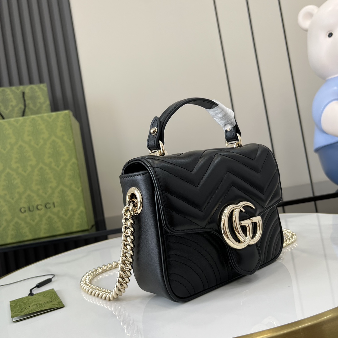 Gucci GG Marmont Mini Top Handle Bag - 