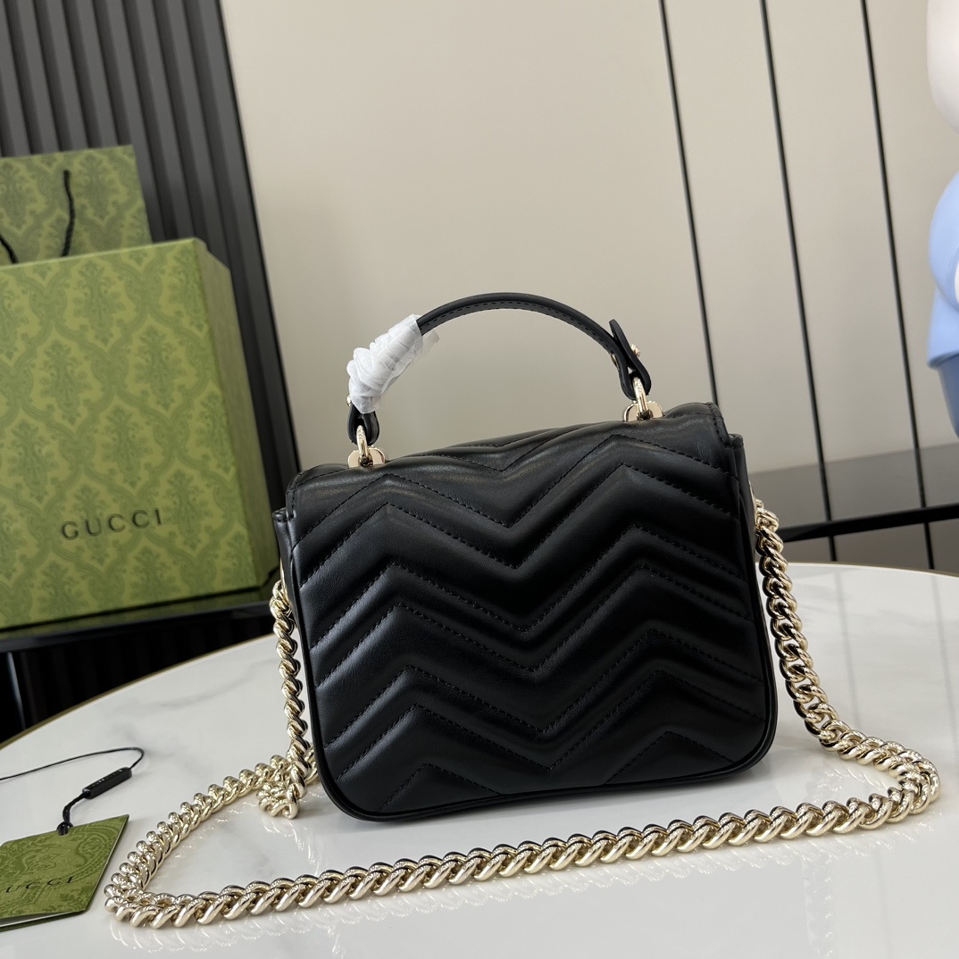 Gucci GG Marmont Mini Top Handle Bag - 