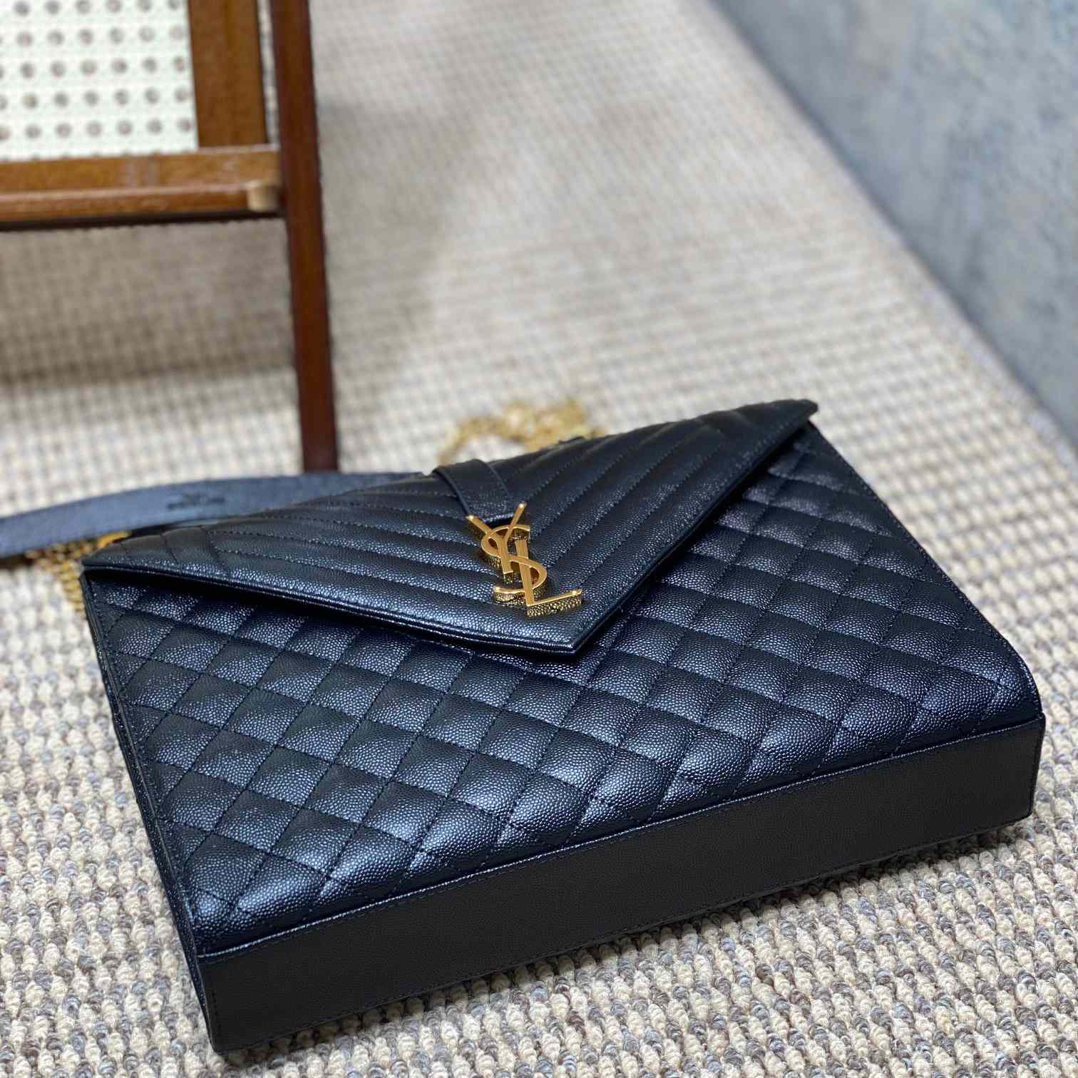 Saint Laurent Leather Shoulder Bag (31x21x7cm) - PerfectKickZ