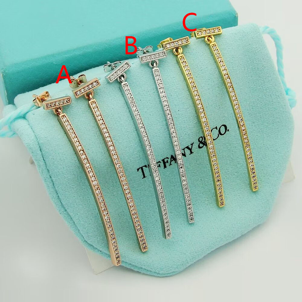 Tiffany & Co. Diamond Bar Earrings - PerfectKickZ