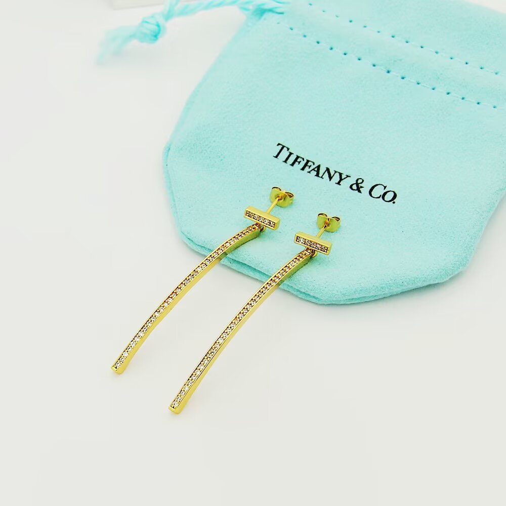 Tiffany & Co. Diamond Bar Earrings - PerfectKickZ