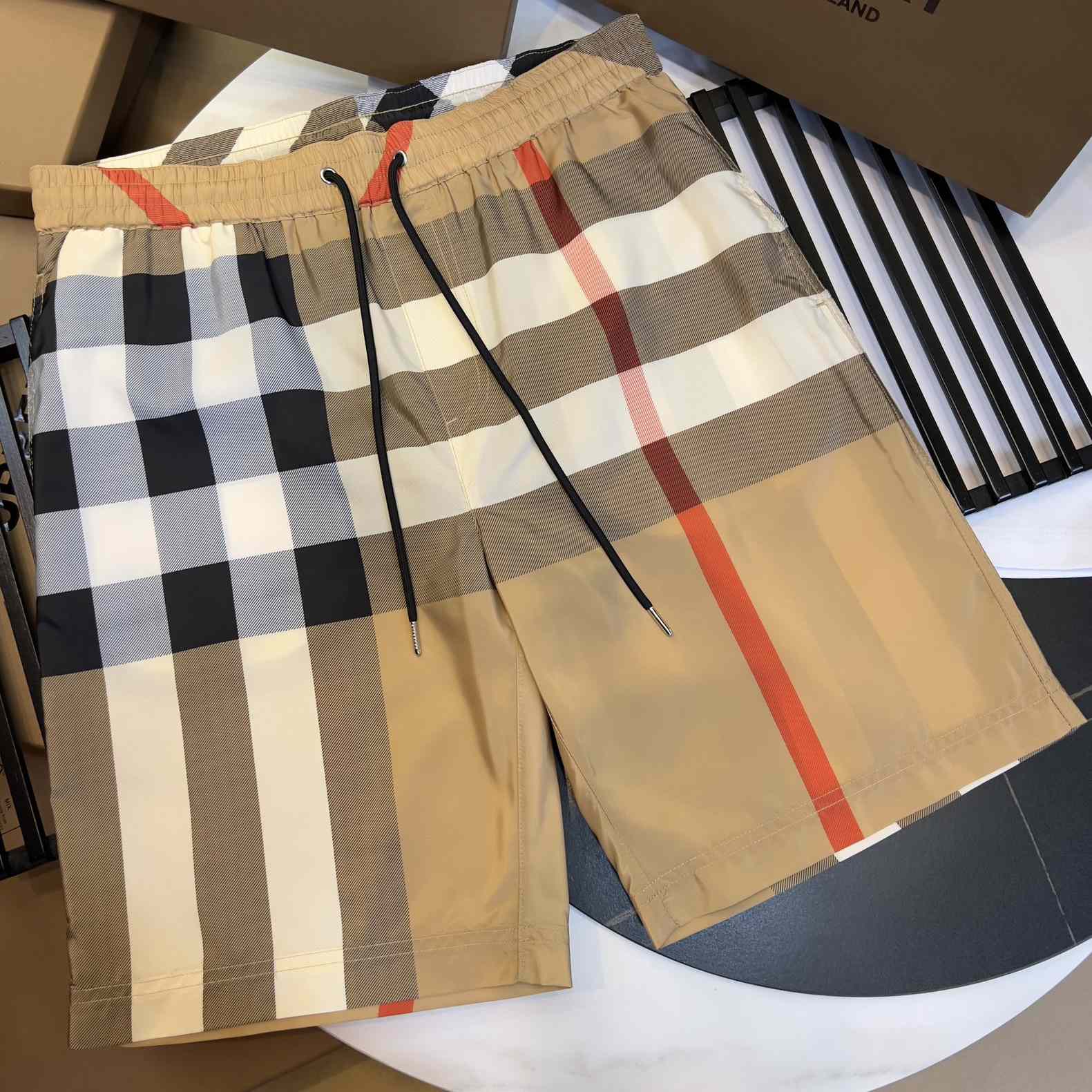 Burberry Checkered Twill Swim Shorts - PerfectKickZ