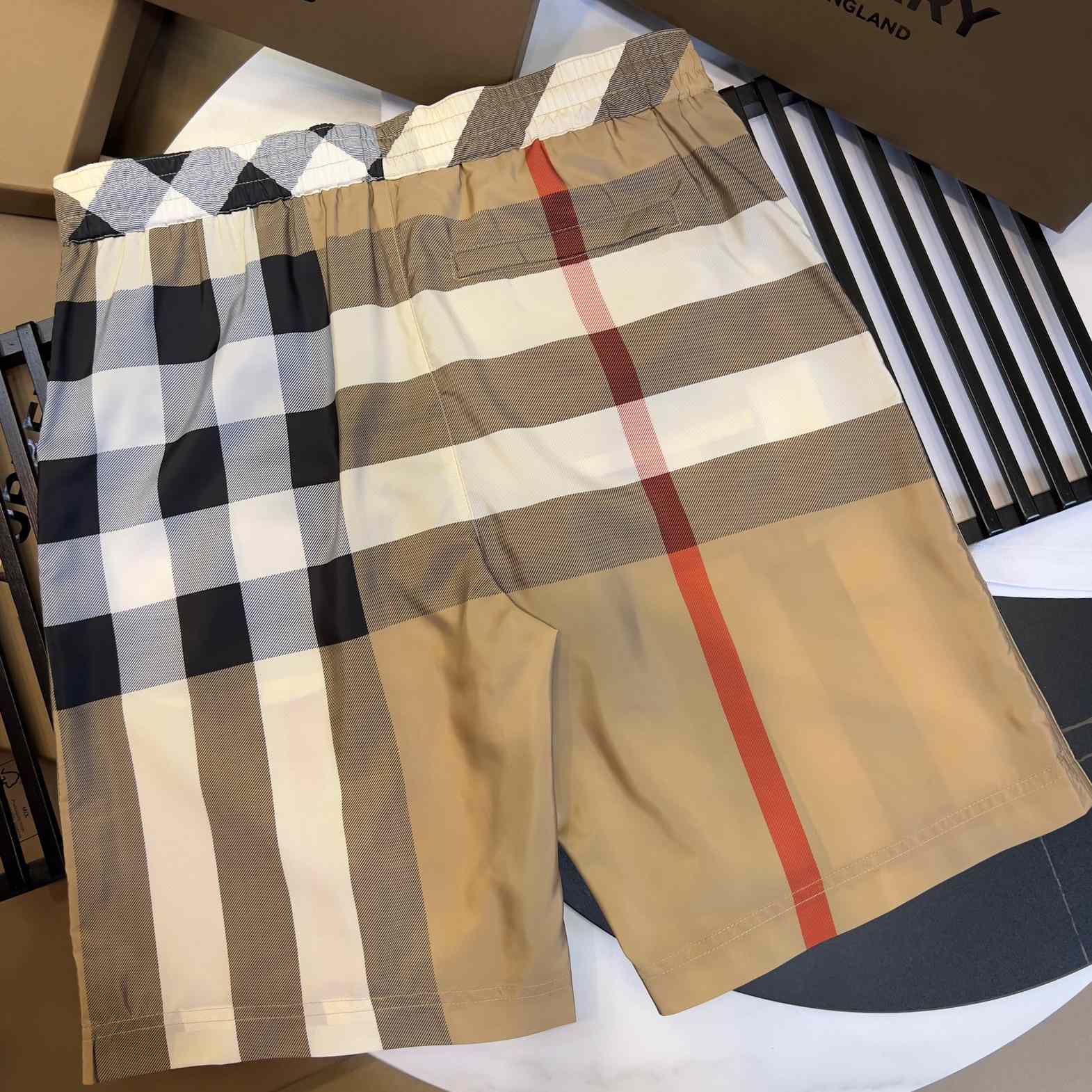 Burberry Checkered Twill Swim Shorts - PerfectKickZ