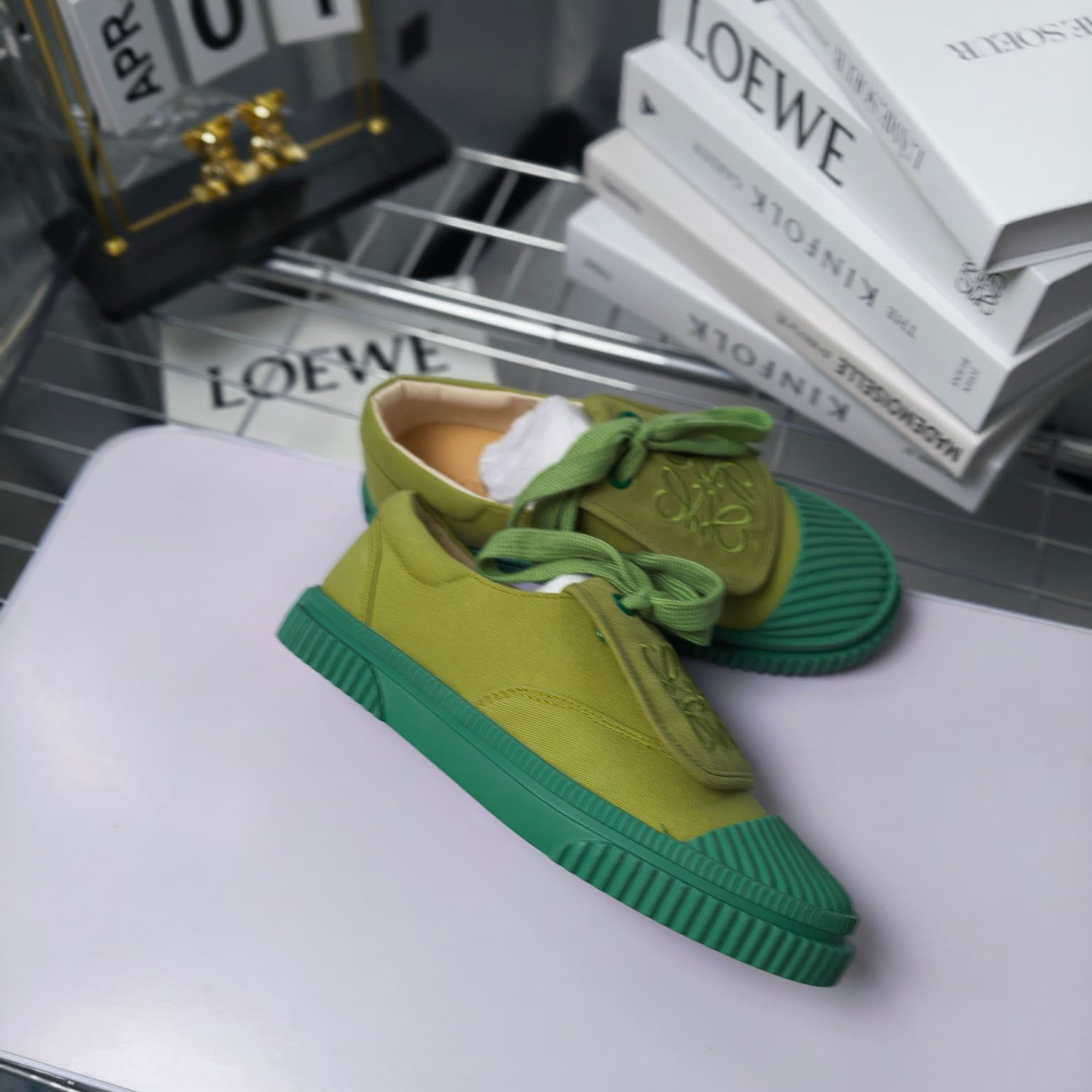 Loewe x Paula’s Ibiza Denim Flap Sneakers - PerfectKickZ