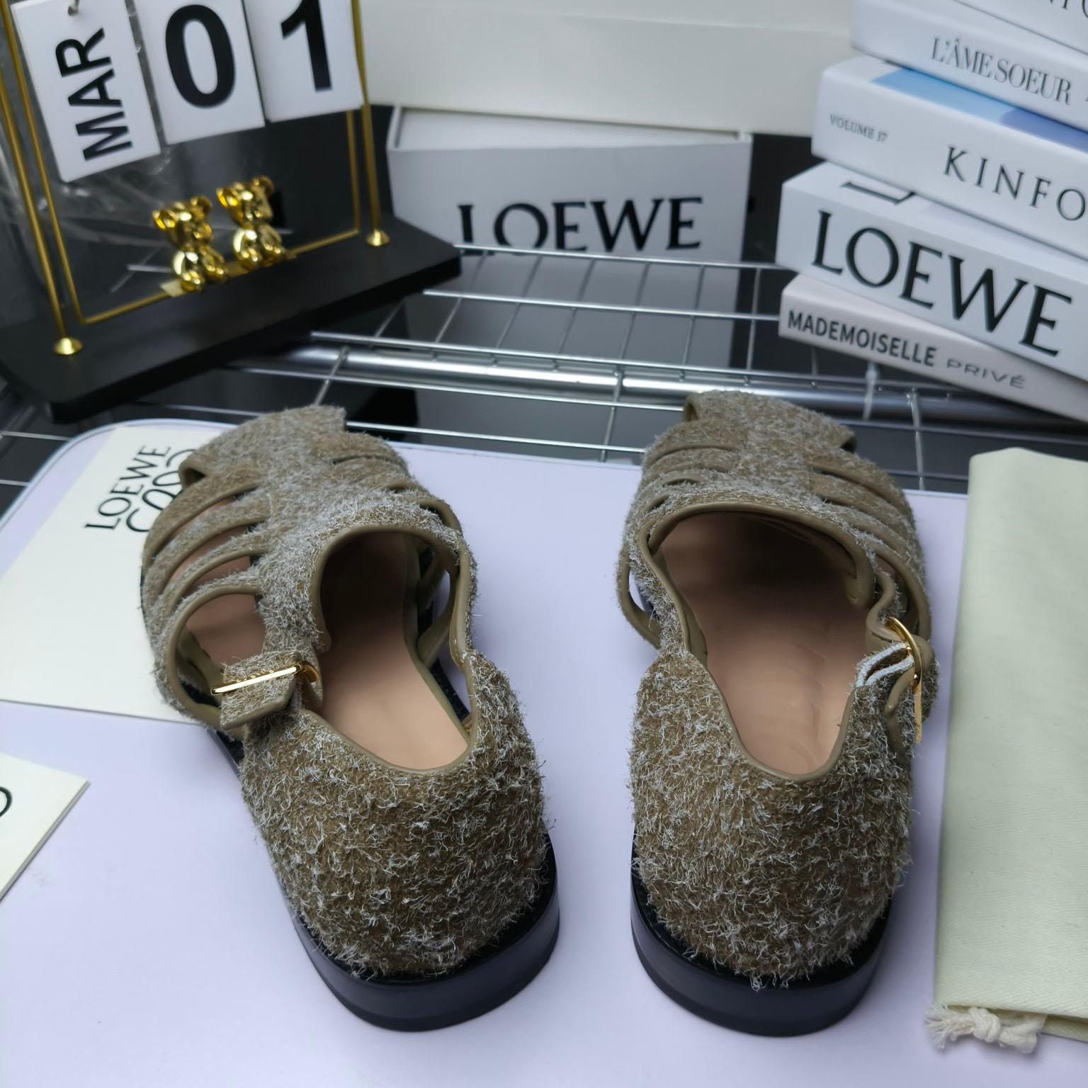 Loewe Campo Sandal In Brushed Suede - PerfectKickZ