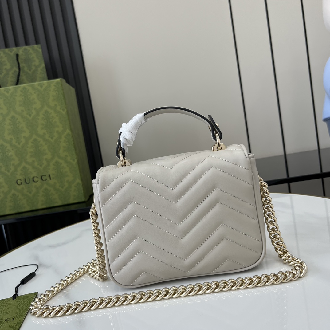 Gucci GG Marmont Mini Top Handle Bag - PerfectKickZ