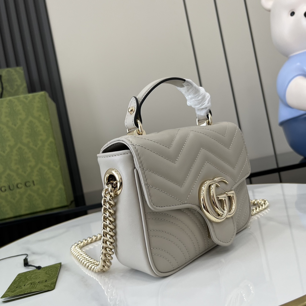 Gucci GG Marmont Mini Top Handle Bag - PerfectKickZ