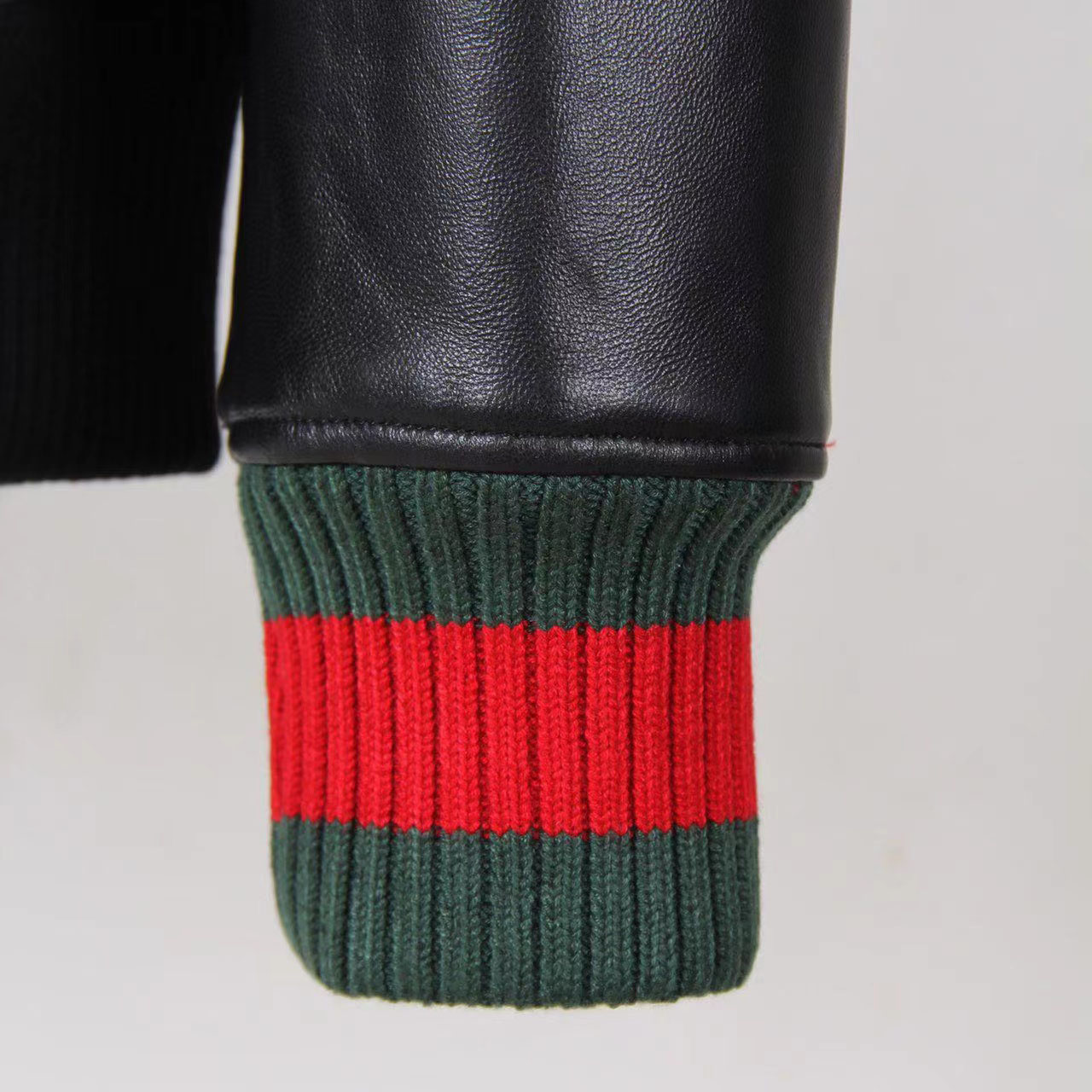 Gucci Leather Jacket With Web - PerfectKickZ