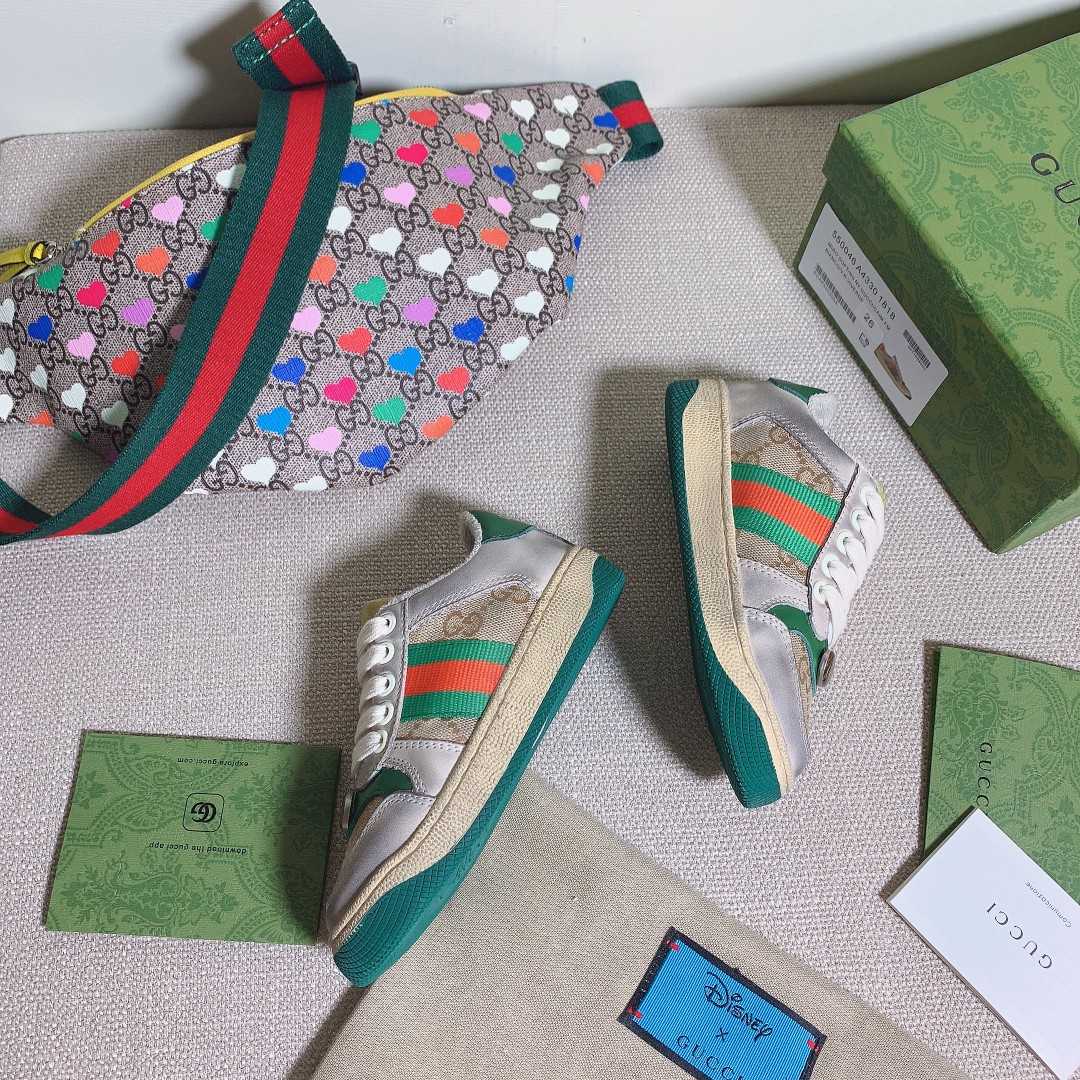 Gucci  Kids Screener Trainer With Web - PerfectKickZ