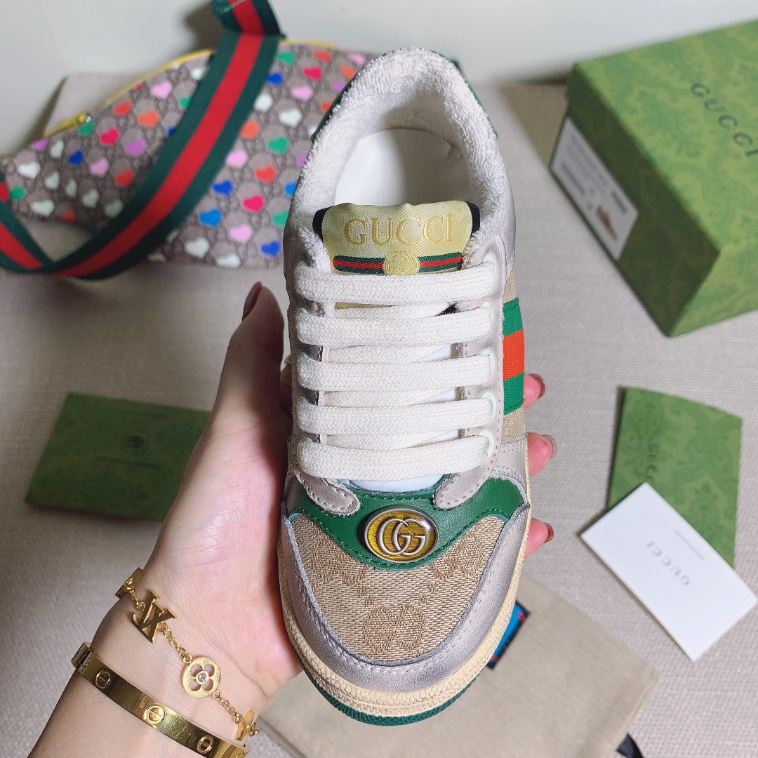 Gucci  Kids Screener Trainer With Web - PerfectKickZ