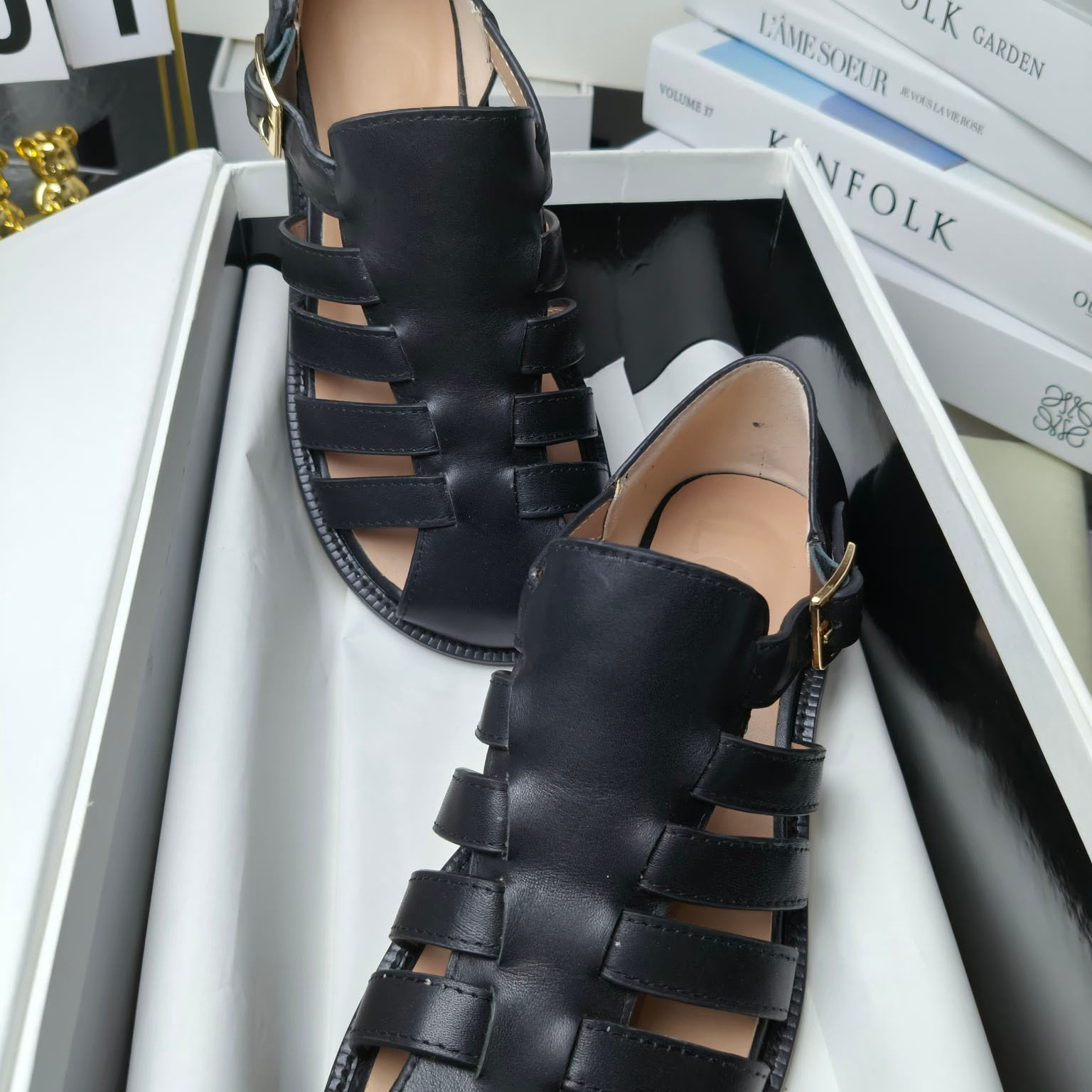 Loewe Campo Sandal In Waxed Calfskin - PerfectKickZ