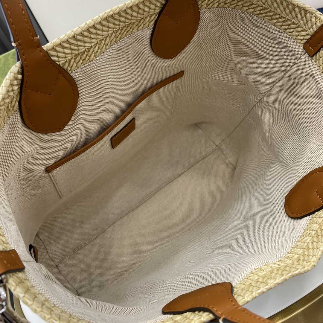 Gucci Small Straw-effect Tote  - PerfectKickZ