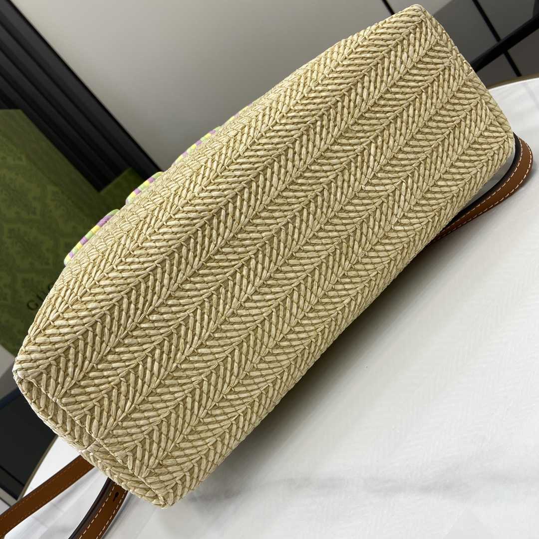 Gucci Small Straw-effect Tote  - PerfectKickZ