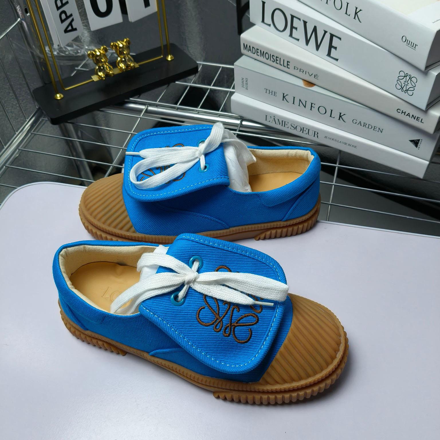 Loewe x Paula’s Ibiza Denim Flap Sneakers - PerfectKickZ