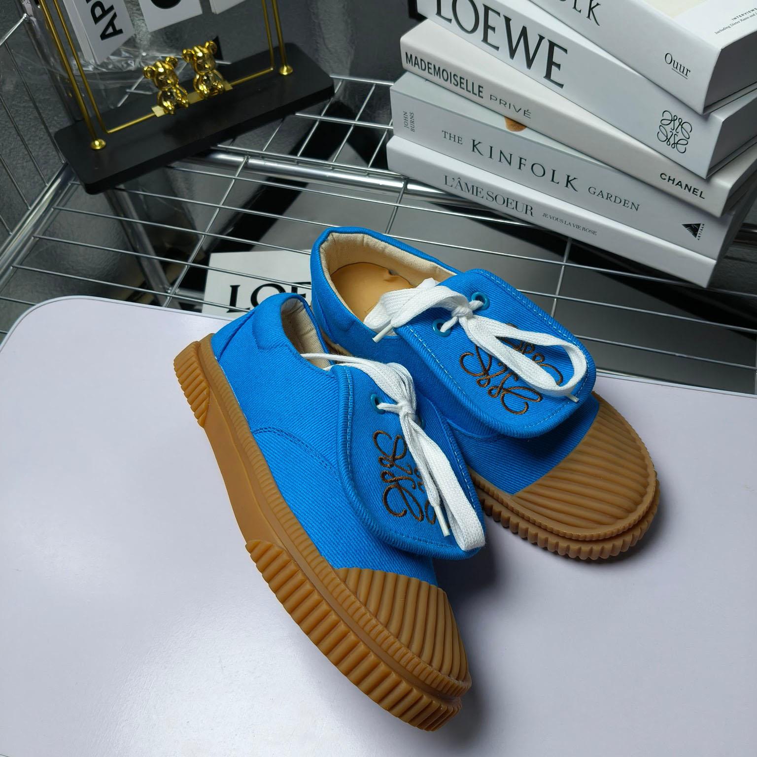 Loewe x Paula’s Ibiza Denim Flap Sneakers - PerfectKickZ
