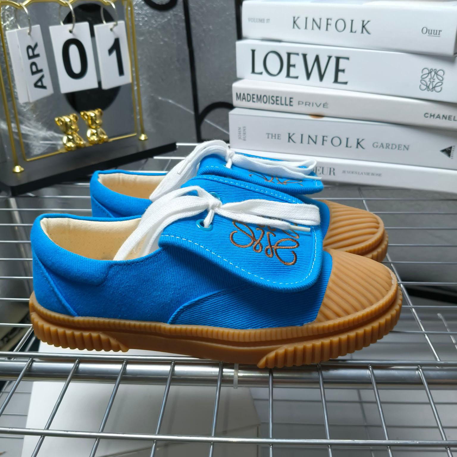 Loewe x Paula’s Ibiza Denim Flap Sneakers - PerfectKickZ