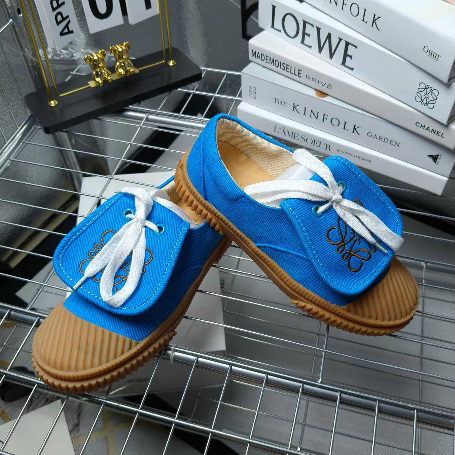 Loewe x Paula’s Ibiza Denim Flap Sneakers - PerfectKickZ