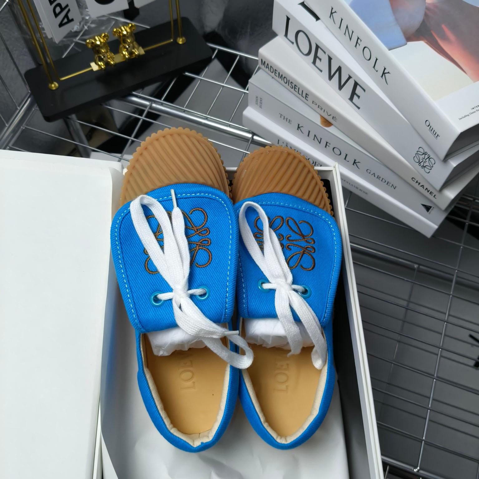 Loewe x Paula’s Ibiza Denim Flap Sneakers - PerfectKickZ