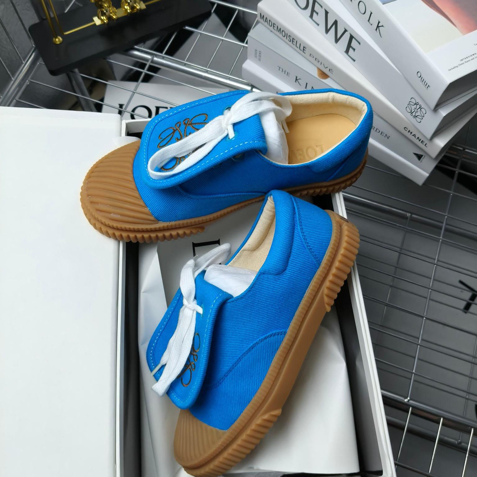 Loewe x Paula’s Ibiza Denim Flap Sneakers - PerfectKickZ