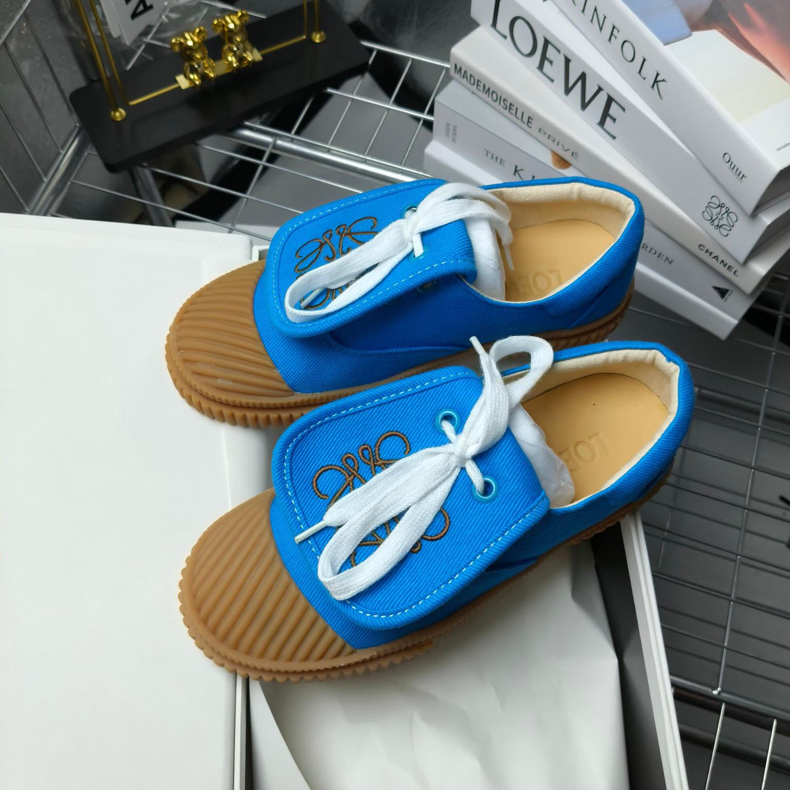 Loewe x Paula’s Ibiza Denim Flap Sneakers - PerfectKickZ