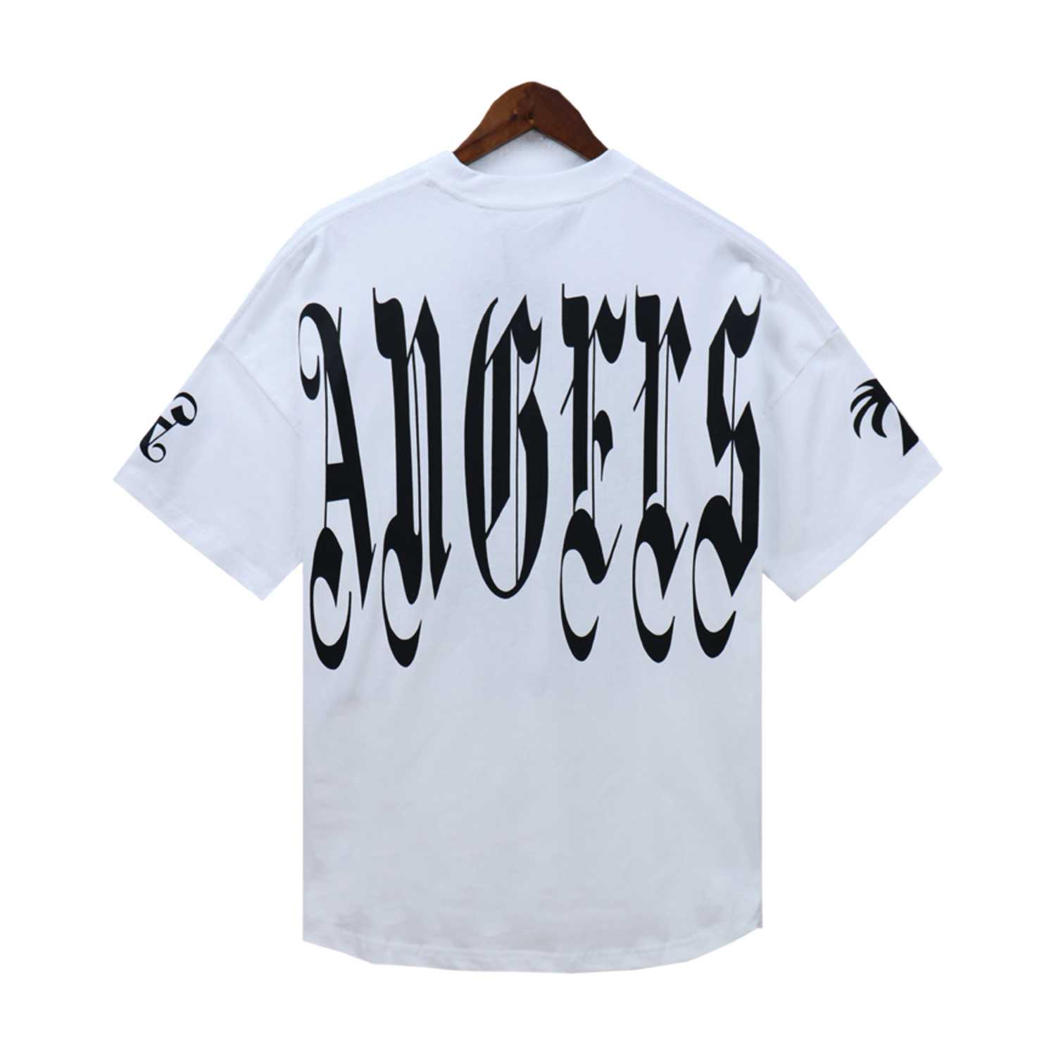 Palm Angels Gothic Logo Over T-Shirt White - PerfectKickZ