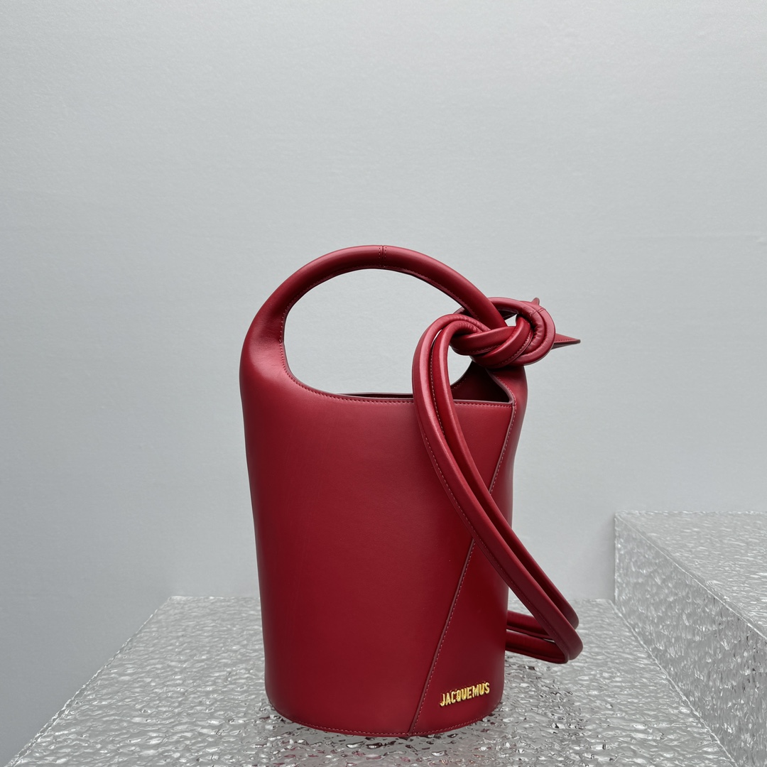 Jacquemus Le petit Tourni Mini Knotted Bucket Bag - PerfectKickZ