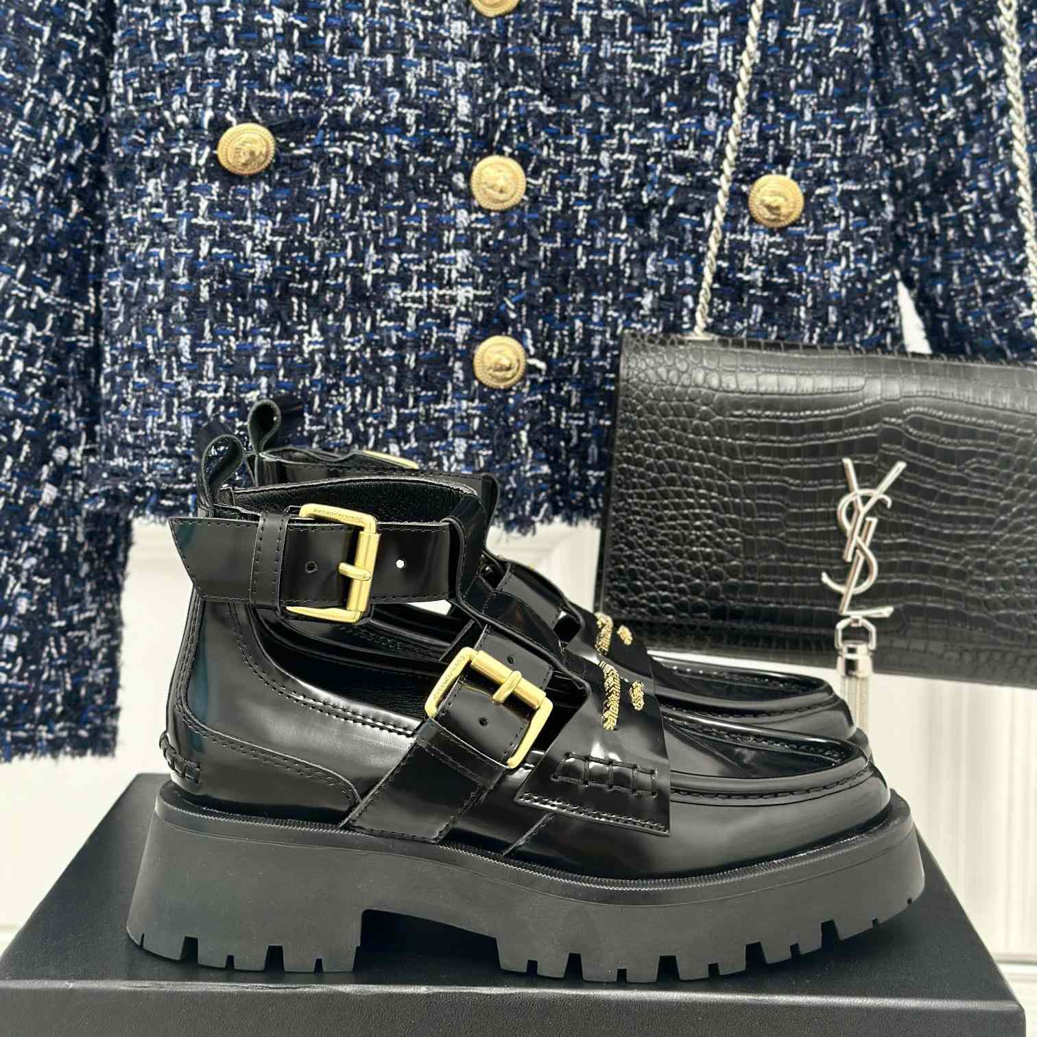 Alexander Wang Women's Carter Lug Ankle Strap Boot - PerfectKickZ