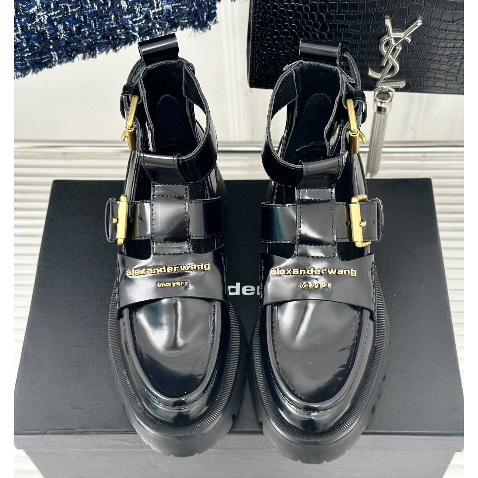 Alexander Wang Women's Carter Lug Ankle Strap Boot - PerfectKickZ