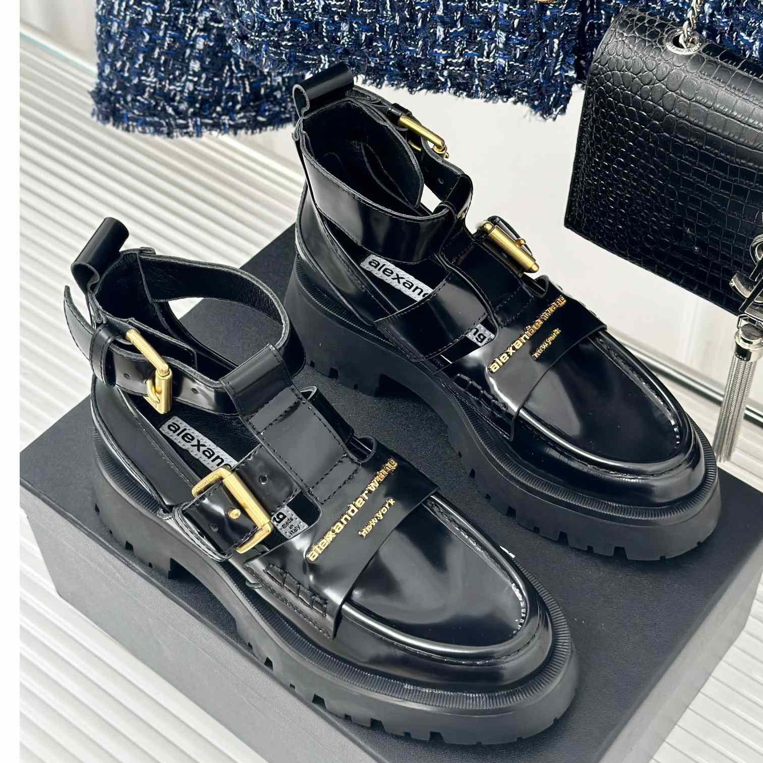 Alexander Wang Women's Carter Lug Ankle Strap Boot - PerfectKickZ