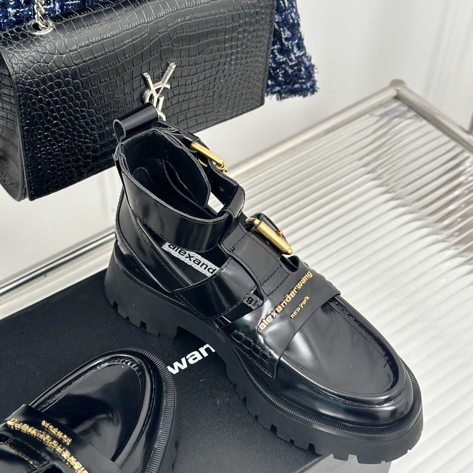 Alexander Wang Women's Carter Lug Ankle Strap Boot - PerfectKickZ