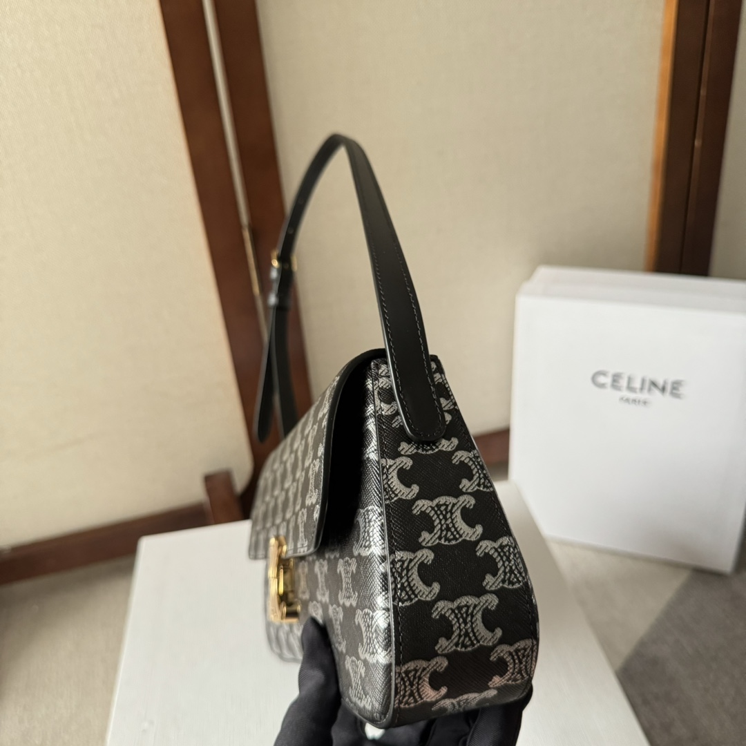 Celine Medium Celine Lola Bag In Triomphe Canvas Two-tone  - 