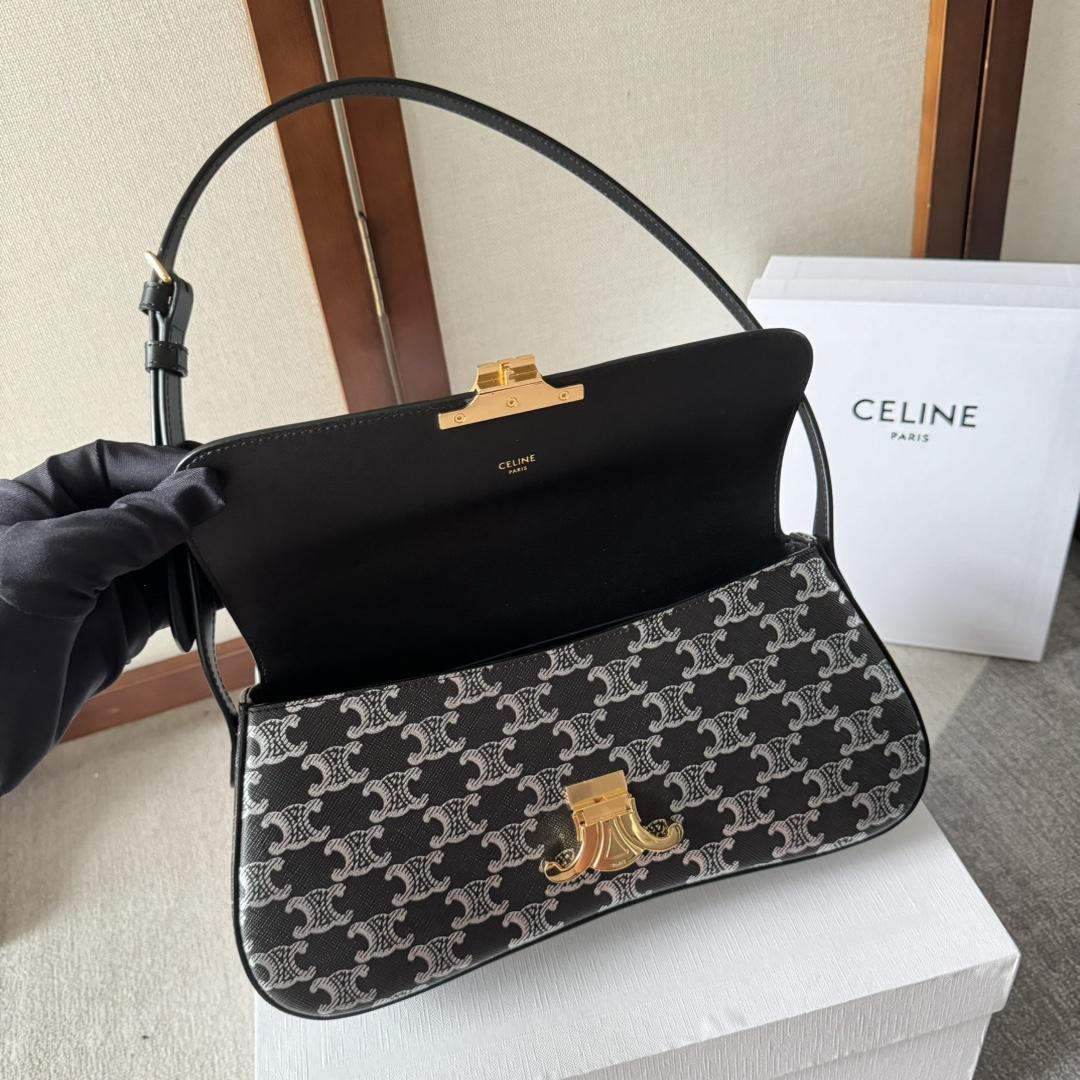 Celine Medium Celine Lola Bag In Triomphe Canvas Two-tone  - 