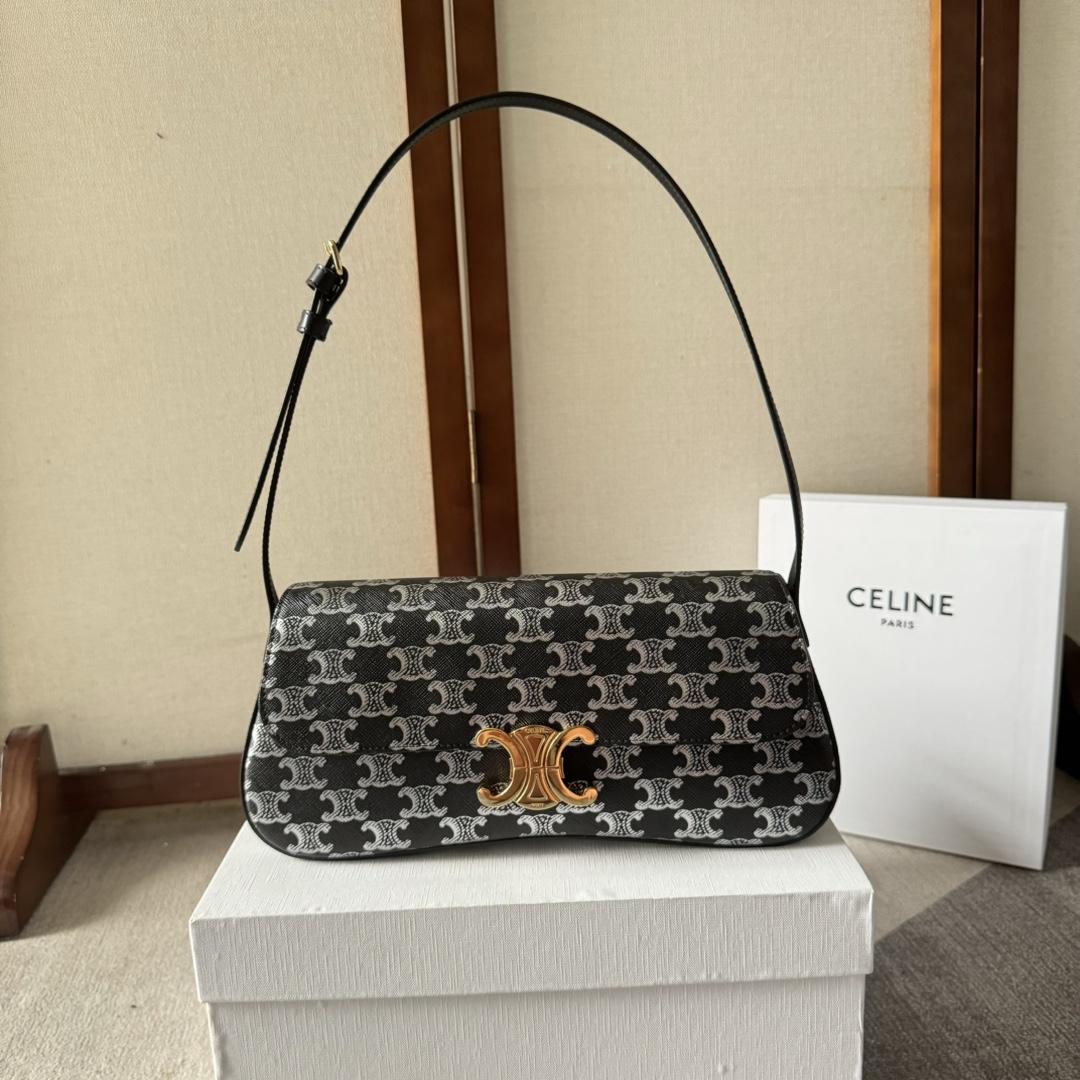 Celine Medium Celine Lola Bag In Triomphe Canvas Two-tone  - PerfectKickZ