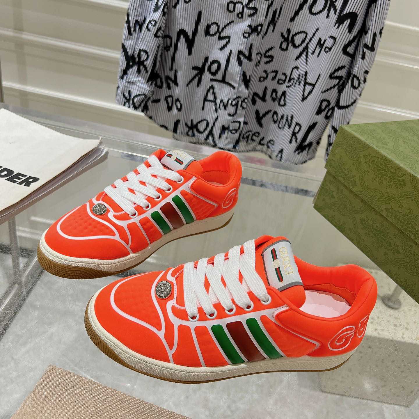 Gucci Screener Sneaker With Web - PerfectKickZ